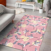 Load image into Gallery viewer, Japanese crane rose pattern Area Rug
