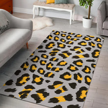 Load image into Gallery viewer, Gray Leopard print pattern Area Rug

