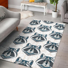 Load image into Gallery viewer, Raccoon Head Pattern Area Rug
