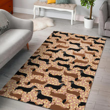 Load image into Gallery viewer, Dachshund floral background Area Rug
