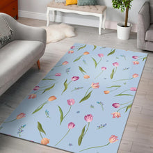 Load image into Gallery viewer, Watercolor Tulips pattern Area Rug
