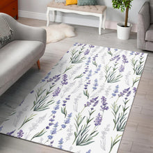 Load image into Gallery viewer, Hand painting Watercolor Lavender Area Rug
