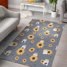 Load image into Gallery viewer, Cute hamster sunflower pattern background Area Rug
