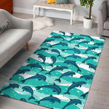 Load image into Gallery viewer, Dolphin sea pattern Area Rug
