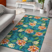 Load image into Gallery viewer, Plumeria Tropical Flower Design Print Area Rugs
