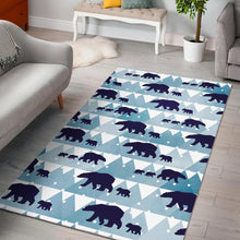 Load image into Gallery viewer, polar bear winter snow pattern Area Rug
