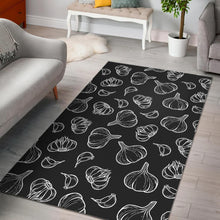 Load image into Gallery viewer, Garlic pattern black background Area Rug
