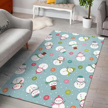 Load image into Gallery viewer, Cute snowman snowflake pattern Area Rug

