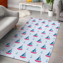 Load image into Gallery viewer, Sailboat anchor pattern Area Rug
