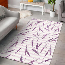 Load image into Gallery viewer, Lavender Pattern Stripe Background Area Rug
