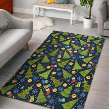 Load image into Gallery viewer, Christmas Tree Snowflake Pattern Area Rug
