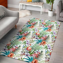 Load image into Gallery viewer, Flamingo Flower Leaves Pattern Area Rug
