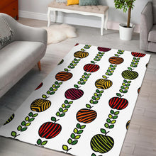 Load image into Gallery viewer, colorful apples leave zebra stripe Area Rug
