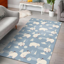 Load image into Gallery viewer, Cute polar bears Christmas decoration pattern Area Rug

