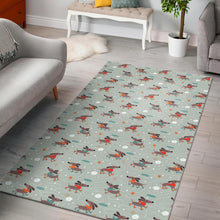Load image into Gallery viewer, Dachshund Skating Pattern Area Rug
