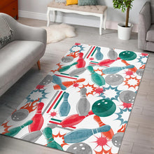 Load image into Gallery viewer, Watercolor bowling pattern Area Rug

