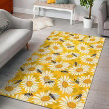 Load image into Gallery viewer, Bee Daisy Pattern Area Rug
