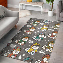 Load image into Gallery viewer, Cute Siberian Husky Raincoat Pattern Area Rug
