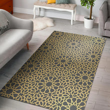 Load image into Gallery viewer, arabic star gold pattern Area Rug
