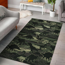 Load image into Gallery viewer, Dinosaur Camo Pattern Area Rug
