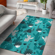 Load image into Gallery viewer, Green Cactus Pattern Area Rug

