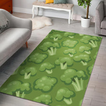 Load image into Gallery viewer, Broccoli pattern green background Area Rug
