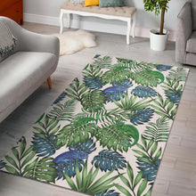 Load image into Gallery viewer, Green Blue Chameleon Lizard Leaves Pattern Area Rug
