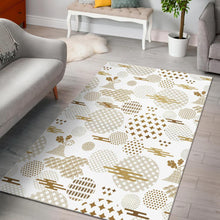 Load image into Gallery viewer, Beautiful gold japanese pattern Area Rug
