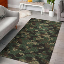 Load image into Gallery viewer, Green Camo Camouflage Honeycomb Pattern Area Rug
