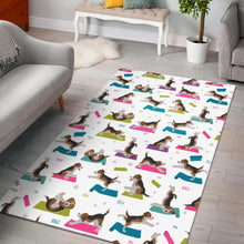 Load image into Gallery viewer, Beagle Yoga Pattern Area Rug
