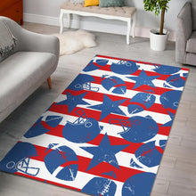 Load image into Gallery viewer, American football ball star stripes pattern Area Rug
