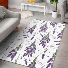 Load image into Gallery viewer, lavender flower design pattern Area Rug

