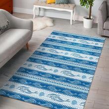 Load image into Gallery viewer, Dolphin Tribal Pattern background Area Rug
