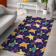Load image into Gallery viewer, Colorful sea turtle pattern Area Rug
