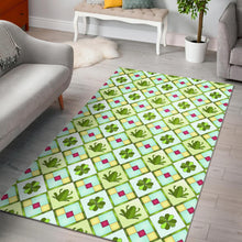 Load image into Gallery viewer, Frog Clover leaves Pattern Area Rug
