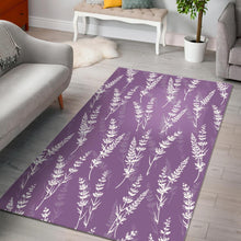 Load image into Gallery viewer, Lavender flowers purple pattern Area Rug
