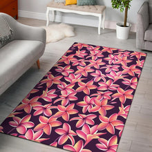 Load image into Gallery viewer, Purple Plumeria Pattern Print Design PM010 Area Rugs
