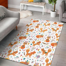 Load image into Gallery viewer, cute tribal fox pattern Area Rug
