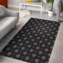 Load image into Gallery viewer, Cobweb Spider Web Pokka Dot Pattern Area Rug
