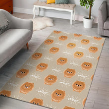 Load image into Gallery viewer, Cute brown pomeranian puppy  Area Rug
