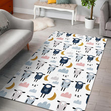 Load image into Gallery viewer, Cute sleeping sheep moon cloud pattern Area Rug
