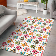Load image into Gallery viewer, Color cute owl pattern Area Rug
