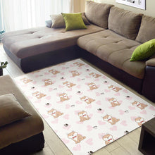 Load image into Gallery viewer, Cute Shiba Inu Heart Pattern Area Rug
