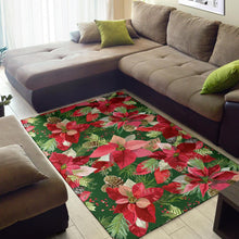 Load image into Gallery viewer, Poinsettia Pattern Print Design POT03 Area Rugs
