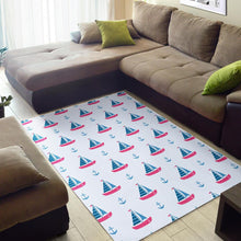 Load image into Gallery viewer, Sailboat anchor pattern Area Rug
