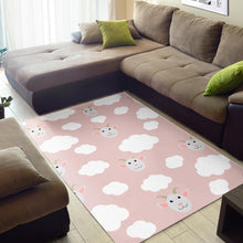 Load image into Gallery viewer, Goat Could Pink Pattern Area Rug
