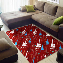 Load image into Gallery viewer, Electical Guitar Red Pattern Area Rug
