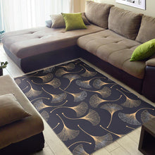Load image into Gallery viewer, Gold ginkgo leaves Area Rug
