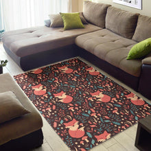 Load image into Gallery viewer, fox leaves mushroom pattern Area Rug
