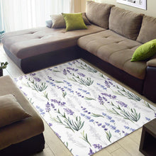 Load image into Gallery viewer, Hand painting Watercolor Lavender Area Rug
